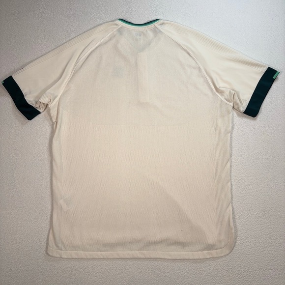 Uniqlo Roger Federer Tennis Polo Men's L Cream RF 2021 Doha Dubai Qatar Henley - Picture 2 of 16